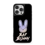Bad Bunny logo and BAD BUNNY text iPhone 16 Pro Max Black Case