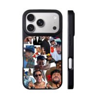 Bad Bunny multi photo collage iPhone 17 Pro Max Black Case