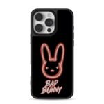 Bad bunny neon head logo and text iPhone 16 Pro Max Black Case