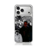 Bad Bunny palm music collage iPhone 17 Pro Max Electroplated Silver Case1