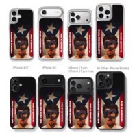 Bad Bunny PR flag camera face Chris Brown Phone Case Black Electroplated Silver For Iphone 11 To 17