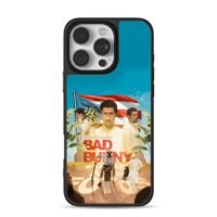 Bad Bunny PR tropical flag art iPhone 16 Pro Max Black Case