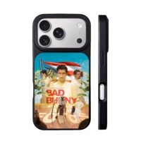 Bad Bunny PR tropical flag art iPhone 17 Pro Max Black Case