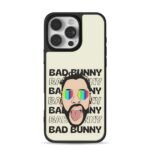 Bad Bunny rainbow heart shades iPhone 16 Pro Max Black Case