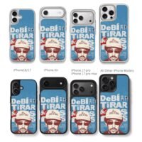 Bad Bunny retro text poster Chris Brown Phone Case Black Electroplated Silver For Iphone 11 To 17