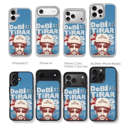 Bad Bunny retro text poster Chris Brown Phone Case Black Electroplated Silver For Iphone 11 To 17