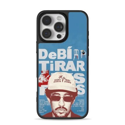 Bad Bunny retro text poster iPhone 16 Pro Max Black Case