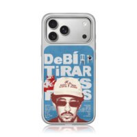 Bad Bunny retro text poster iPhone 17 Pro Max Electroplated Silver Case1