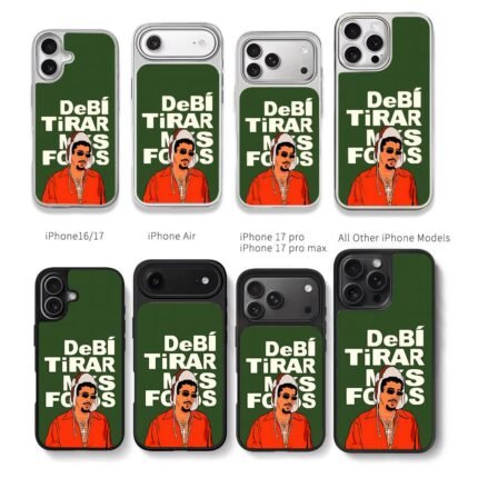 Bad Bunny Spanish cartoon text Chris Brown Phone Case Black Electroplated Silver For Iphone 11 To 17