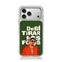 Bad Bunny Spanish cartoon text iPhone 17 Pro Max Electroplated Silver Case1