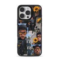 Bad Bunny sunflower collage iPhone 16 Pro Max Black Case