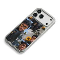 Bad Bunny sunflower collage iPhone 17 Pro Max Electroplated Silver Case2