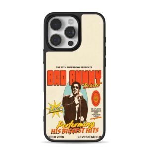 Bad Bunny Super Bowl poster iPhone 16 Pro Max Black Case