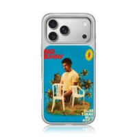 Bad Bunny tropical chair print iPhone 17 Pro Max Electroplated Silver Case1