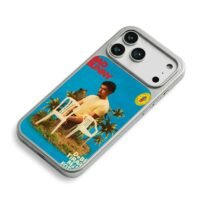 Bad Bunny tropical chair print iPhone 17 Pro Max Electroplated Silver Case2
