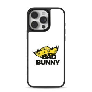 Bad Bunny with yellow sombrero iPhone 16 Pro Max Black Case
