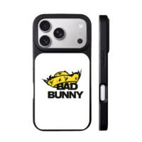 Bad Bunny with yellow sombrero iPhone 17 Pro Max Black Case