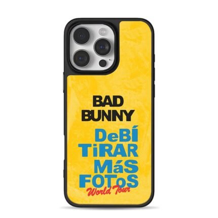 Bad Bunny World Tour print iPhone 16 Pro Max Black Case