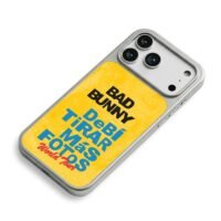 Bad Bunny World Tour print iPhone 17 Pro Max Electroplated Silver Case2