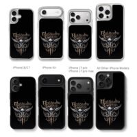 Baldurs Gate mind flayer skull logo Chris Brown Phone Case Black Electroplated Silver For Iphone 11 To 17