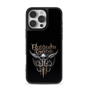 Baldurs Gate mind flayer skull logo iPhone 16 Pro Max Black Case