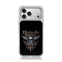 Baldurs Gate mind flayer skull logo iPhone 17 Pro Max Electroplated Silver Case1