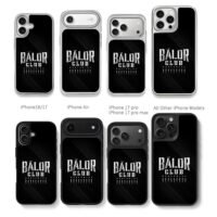 Balor Club Worldwide text Chris Brown Phone Case Black Electroplated Silver For Iphone 11 To 17