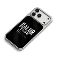 Balor Club Worldwide text iPhone 17 Pro Max Electroplated Silver Case2