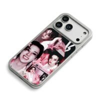 Bang Chan pink photo collage iPhone 17 Pro Max Electroplated Silver Case2