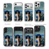 Bangchan lollipop y2k collage Chris Brown Phone Case Black Electroplated Silver For Iphone 11 To 17