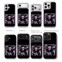 Barbed pink goth crying girl Chris Brown Phone Case Black Electroplated Silver For Iphone 11 To 17