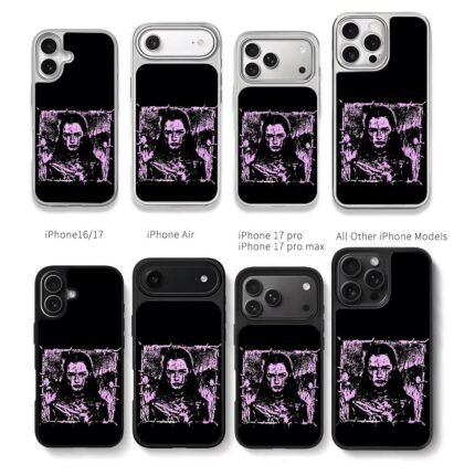 Barbed pink goth crying girl Chris Brown Phone Case Black Electroplated Silver For Iphone 11 To 17