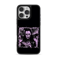 Barbed pink goth crying girl iPhone 16 Pro Max Black Case