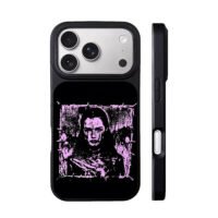Barbed pink goth crying girl iPhone 17 Pro Max Black Case