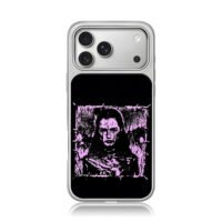 Barbed pink goth crying girl iPhone 17 Pro Max Electroplated Silver Case1