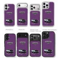 Barracuda purple muscle car Chris Brown Phone Case Black Electroplated Silver For Iphone 11 To 17
