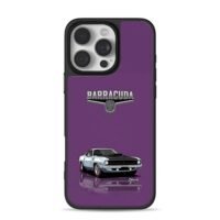 Barracuda purple muscle car iPhone 16 Pro Max Black Case