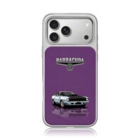 Barracuda purple muscle car iPhone 17 Pro Max Electroplated Silver Case1