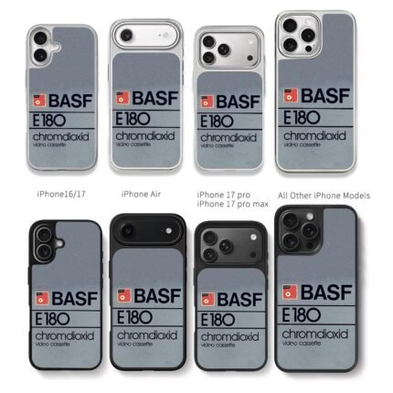 BASF E180 chromdioxid cassette Chris Brown Phone Case Black Electroplated Silver For Iphone 11 To 17