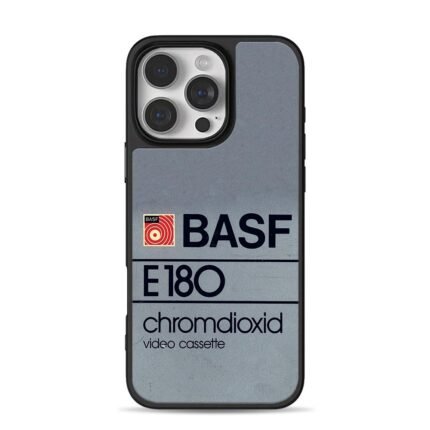 BASF E180 chromdioxid cassette iPhone 16 Pro Max Black Case
