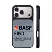 BASF E180 chromdioxid cassette iPhone 17 Pro Max Black Case