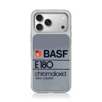 BASF E180 chromdioxid cassette iPhone 17 Pro Max Electroplated Silver Case1