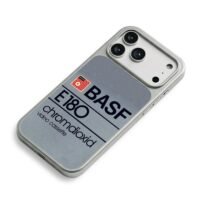 BASF E180 chromdioxid cassette iPhone 17 Pro Max Electroplated Silver Case2