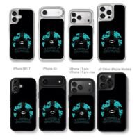 Batman CapedCrusader teal moon Chris Brown Phone Case Black Electroplated Silver For Iphone 11 To 17