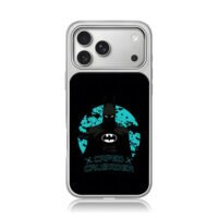 Batman CapedCrusader teal moon iPhone 17 Pro Max Electroplated Silver Case1