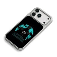 Batman CapedCrusader teal moon iPhone 17 Pro Max Electroplated Silver Case2