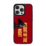 Batman Knight of the Night red iPhone 16 Pro Max Black Case