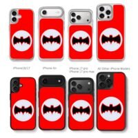 Batman logo on red background Chris Brown Phone Case Black Electroplated Silver For Iphone 11 To 17