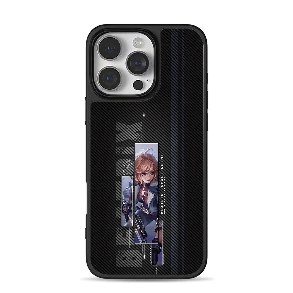 Beatrix space agent ML girl iPhone 16 Pro Max Black Case Beatrix space agent ML girl iPhone 16 Pro Max Black Case