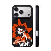 Beavers Win baseball pitcher art iPhone 17 Pro Max Black Case